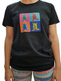 T-shirt Colored 4 Square Xenopus Frog Print